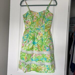 Lilly Pulitzer Fit & Flare Dress Ollie Elephant Ears Print Size 00